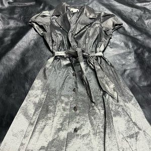 COPY - Gunmetal Puff Sleeve Dress